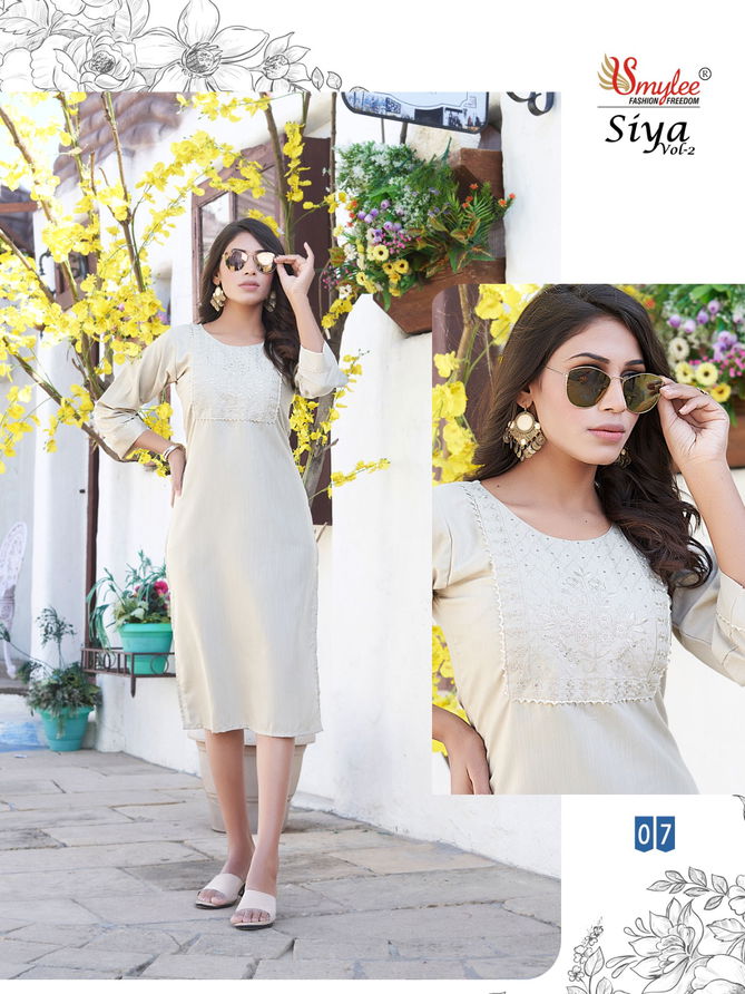 SIYA vol 2 Rung Daily Wear Wholesale Designer Kurtis Catalog